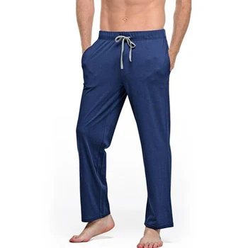 2020 męska piżama spodnie sznurowane spodnie luźne miękkie kieszenie boczne z niskiej talii pościel lato