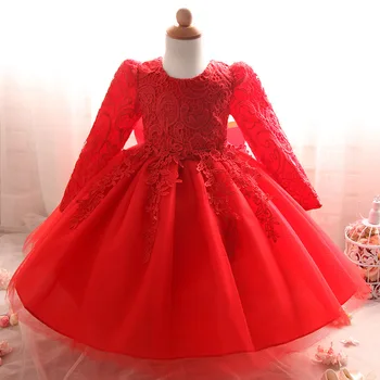 2021 Lolita trzy czwarte Baby Girl Dress wieczorna impreza cebula suknia Księżniczka sukienka urodziny sukienka odzież Dziecięca L8812XZ