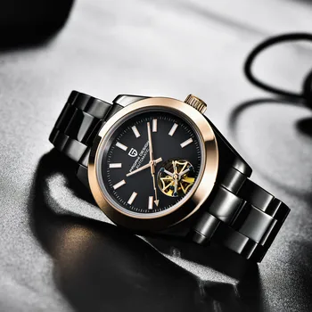 PAGANI konstrukcja wodoodporny szkło szafirowe zegarki męskie top marki męskie zegarek mechaniczny tourbillon ze stali nierdzewnej automatyczne zegarki