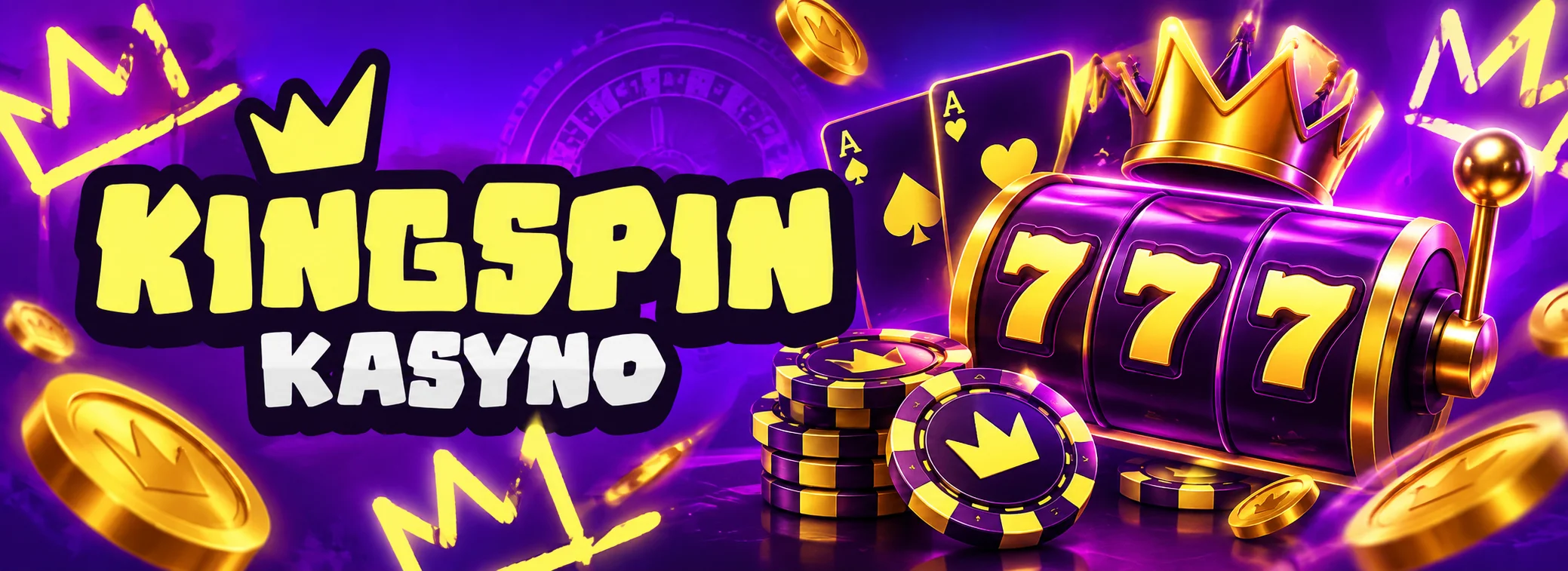 Kingspin Kasyno - baner bonusu powitalnego 200% do 1 500 zł i 50 darmowych spinów