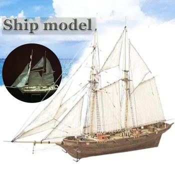 1:100 drewniany model żaglowca montaż zestawów budowlanych statek zabawki żeglarstwo model zmontowany drewniany zestaw DIY rękodzieła drewniane zabawki dla chłopca