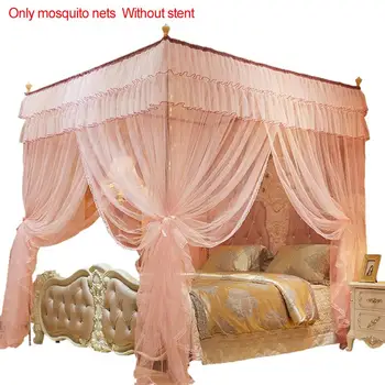 1.5*2 m 4 plakatu różowa łóżko baldachim księżniczka królowa mosquito pościel czysta, łóżko, namiot cztery kąty długość podłogi kurtyna #5O