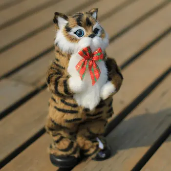 1 Cute Simulation Cat Electric Yellow Cat Singing And Dancing Cat Doll Gift Kids Interactive Toys/30cm