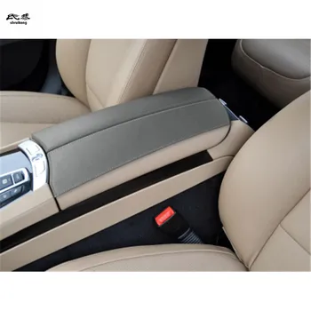 1 kpl. samochodowa naklejka dla 2009-2017 BMW F01 760 730 740 mikrofibra, skóra akcesoria samochodowe podłokietnik skrzynia pokrywa ochronna