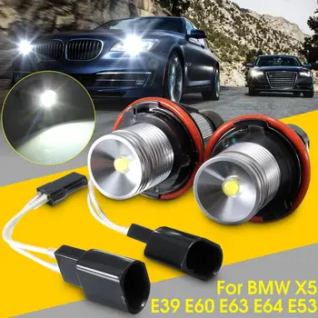 1 para 10 W oczy anioła Biały led halo pierścień lampy do BMW E39 E53 E60 E63 E64 E65 NJ88