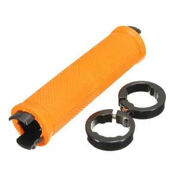 1 para pomarańczowa pokrywa uchwytu roweru, przeciwpoślizgowa guma pierścień ze stopu aluminium uchwyty rowerowe BMX części MTB rower akcesoria