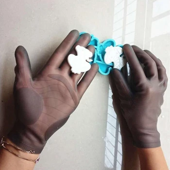 1 para wielokrotnego użytku bezpiecznych silikonowych rękawic do odlewania żywicy epoksydowej tworzenia biżuterii rękawice DIY rzemiosła narzędzia