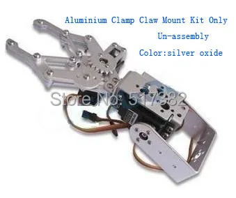 1 zestaw 2 DOF aluminium robot Arm Clamp Claw Mount Kit (No servo) Un-assembly nadaje się do Arduino hurtownia detaliczna + Bezpłatna wysyłka