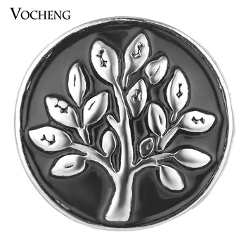 10 szt./lot Hurtowa sprzedaż Vocheng Ginger Snap Jewelry Family Tree 18 mm czarny malowany projekt Vn-1697*20