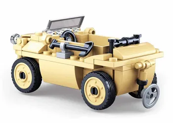 103шт wojskowy WW2 płazów jeep samochód wojskowe, figurki żołnierzy Juguetes bloki zestawy edukacyjne zabawki dla dzieci