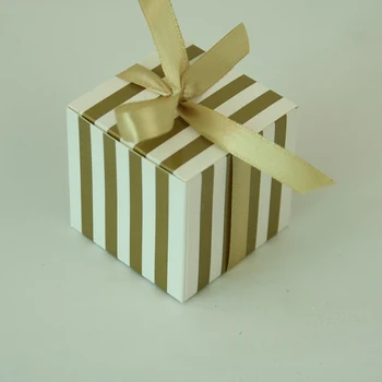 10Pcst Stripe Wzór Candy Boxes Sweets Favor pudełko z taśmą do baby shower urodziny dla dzieci dzień ślubu wystrój
