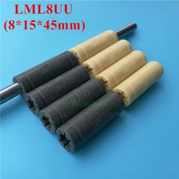10szt twardy polimer LML8UU liniowe łożyska tuleja LM8LUU 8 mm 8*15*45 mm dla Prusa Mendel DIY CNC machine