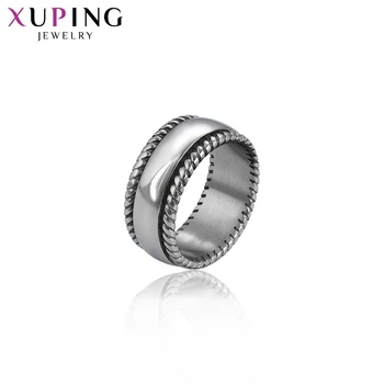 11.11 Deals Xuping okrągłe pierścienie dla mężczyzn europejski styl moda biżuteria ze stali nierdzewnej, narzeczona, narzeczony modne prezenty 15888