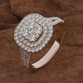 14 K żółtego złota 2 karatowy pierścionek z brylantem dla kobiet plac Bizuteria kamień 925 srebro biżuteria bague diamentowe pierścienie dla kobiet