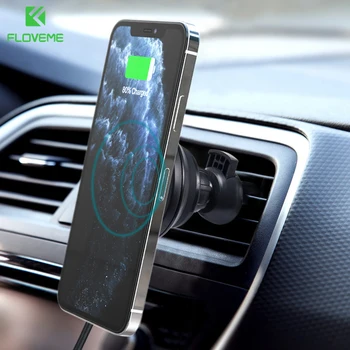 15W Fast Car Charger Wireless Charging For iPhone 12 12Pro Mini Magnetic Car Phone Holder Air Vent Mount Bracket Magnect Stand