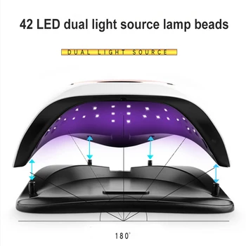 168W LED Nail Lamp Quick-drying Induction UV Cross-border Led UV Gel Nail Polish Baking Motion Sensing LCD Display Nail Art Lamp