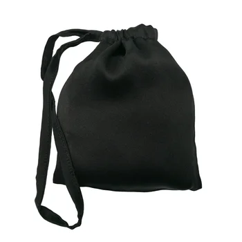 1PC Black Silk Eye Sleep Mask with 1PC Silk Sznurek Bag Relax Travel Aid Fashion Style for Easily Carry