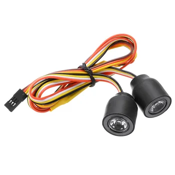 1szt Multiple Color RGB LED Lights with 60cm Cable For 1/10 RC Crawler Car SCX10 TRX4 D90 Wrangler RC Accessories