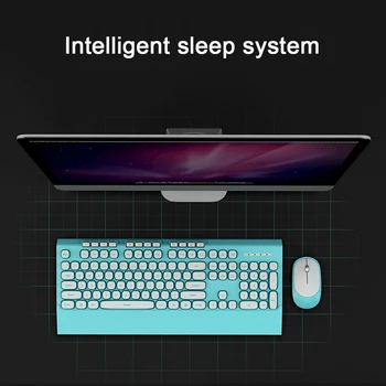 2.4 G bezprzewodowa klawiatura do gier, mysz Combo Silent Button Keyboard mysz optyczna do notebooka Macbook Lenovo i Dell Computer PC Gamer
