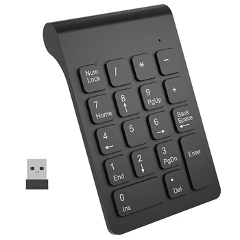 2.4 G bezprzewodowa klawiatura numeryczna 18 klawiszy Mini USB wodoodporna klawiatura numeryczna do księgowości kasjer laptop notebook tablet PC