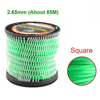 2.65/3.0 mm 85M Grass Trimmer Strimmer Brushcutter Trimmer Nylon Rope Cord Line Long Round/Square Roll Grass Rope Line