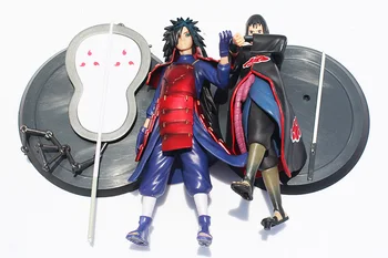 2 szt./lot 17 cm Naruto Шиппуден Madara Uchiha Sasuke figurki anime model zabawki