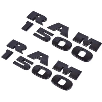 2 zestawy DIY Car Styling Auto ABS Decal Sticker ikona logo uniwersalny do samochodu Dodge Ram 1500 Black Stripe akcesoria