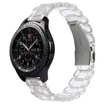 20 mm 22 mm żywica pasek do Samsung Galaxy Watch3 42 mm 46 mm Amazfit Bip Gear S2 S3 Huawei Watch Gt 2 2e Correa przezroczysty pasek