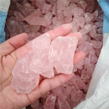 200 g naturalnego surowego różowy kwarc Kryształ upadł sypkie kamienie uzdrowienie szorstkie kamienie