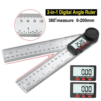 200 mm/300 mm 360 stal nierdzewna Cyfrowy miernik kąta, inklinometry linijka kątowa elektroniczny kątomierz kątomierz narożny poszukiwacz Measur
