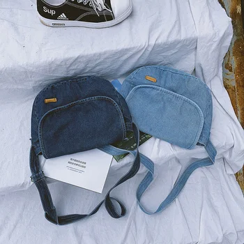 2019 gorąca wyprzedaż jeansowa Vintage torba na ramię torebki dla kobiet mała холщовая torba przenośna masażu damska torba na ramię