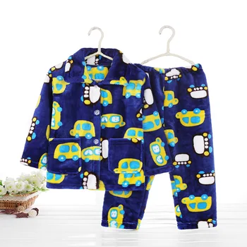 2019 Hotsale wiosenne od piżamy komplety piżamy dla dzieci flanelowe piżamy dla chłopców top i spodnie piżamy dziecięce ciepłe wiosenne ubrania chłopcy Pj