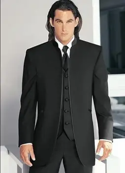 2019 męskie ślubne garnitury na zamówienie narzeczony smokingi Najlepszy męski formalny garnitur (marynarka+spodnie+kamizelka+krawat) terno masculino garnitur homme