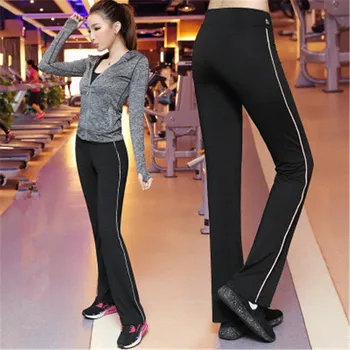 2019 nowe damskie spodnie do jogi stałe legginsy do jogi z wysokim stanem taniec fitness lady sportowe spodnie, Luźna odzież sportowa plus rozmiar S-3XL