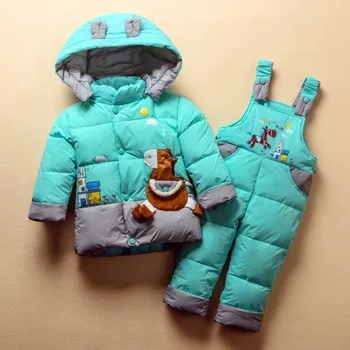 2019 nowy zestaw odzieży dla noworodków zagęścić dół kurtki chłopiec suwaki dół kurtki odzież zestawy dla dzieci w dół i parki dla Dzieci ubrania dla dziewczyn