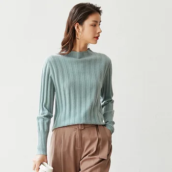 2020 jesień i zima damskie pasek kaszmirowy sweter leniwy jednolity sweter biuro Lady odzież Damska 2020 korea moda