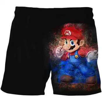 2020 lato dzieci chłopcy dziewczynki spodenki poliester Mario szorty 4-14 lat, dziecko, chłopiec, dorywczo moda kreskówki Mario gra krótkie spodnie