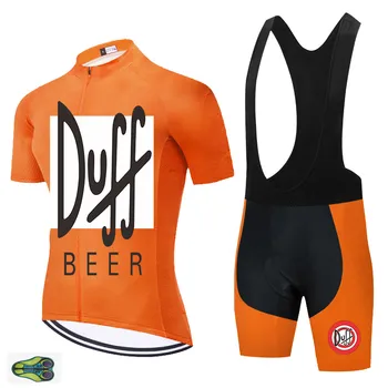 2020 New Pro Team DUFF BEER Cycling Jersey Custom Set Summer MTB Bicycle Clothing Maillot Ropa Ciclismo Racing Cycling Set 20D
