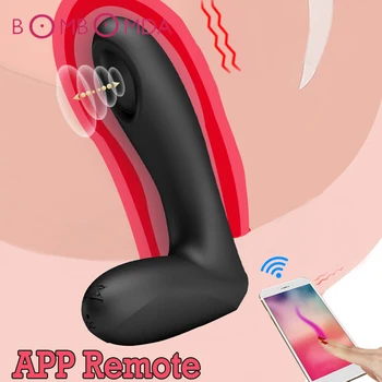 2020 nowa aplikacja bezprzewodowy pilot zdalnego sterowania korek analny męski masażer prostaty G-spot duży korek analny wibrator analny gay SM sex zabawki dla mężczyzn
