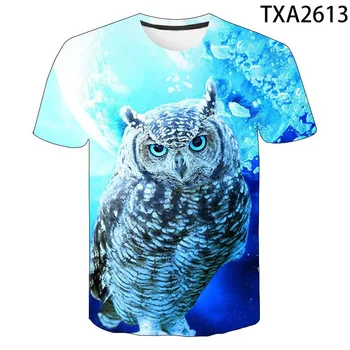 2020 Nowa letnia Sowa koszulka mężczyźni kobiety dzieci ptak sowa 3D drukowane t-shirt fajny chłopiec dziewczynka dzieci z krótkim rękawem topy cool tee