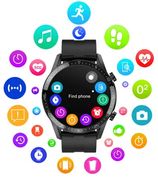 2020 nowe inteligentne zegarki mężczyźni 24 godziny ciągłego monitorowania temperatury IP68 EKG PPG BP rytm serca fitness tracker inteligentne zegarki sportowe