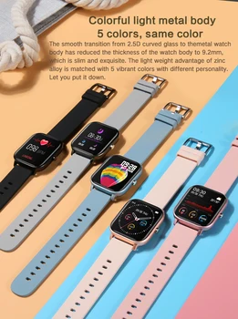 2020 P8 Smart Watch Mężczyźni Kobiety Sport IP67 wodoodporny zegarek rytmu serca monitor ciśnienia krwi inteligentne zegarki dla IOS Android