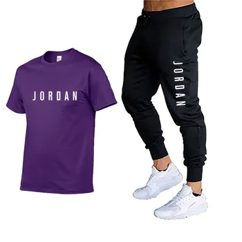 2020 summer new Jordan koszulka męska odzież sportowa + codzienne spodnie z dwóch części ubrania sportowe męskie i damskie garnitury