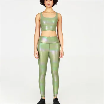 2020 yoga set women shaping oddychającym solid color pearlescent yoga wear suit sports running fitness yoga wear