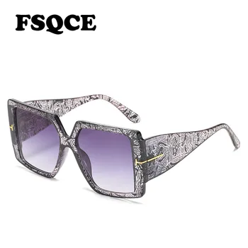 2021 luksusowe oversize kwadratowe cieniowane okulary Kobiety vintage marki design modne okulary lunette de soleil femme