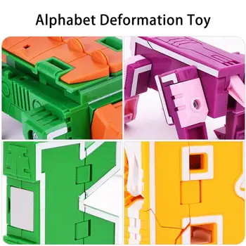 26 liter A-Z alfabet zwierząt dinozaur deformacja transformacja figurki robota zabawki dla dzieci prezent Brinquedos