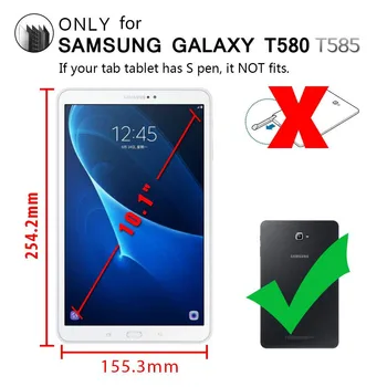 2P szkło hartowane do Samsung Galaxy Tab A A6 10.1 2016 ochraniacz ekranu dla Galaxy Tab A 10.1 inch SM-T580 SM-T585 Tablet glass