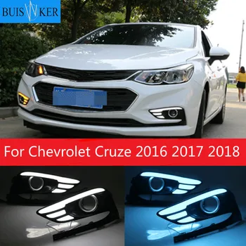 2szt led stawek zawieszenia światło dla Chevrolet Cruze 2016 2017 2018 dynamiczny żółty kierunkowskaz przekaźnik wodoodporny samochód 12V lampa DRL