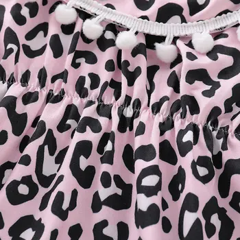2szt nowa dziewczyna dziecko leopard kombinezon Kombinezon Playsuit noworodki Sunsuit odzież