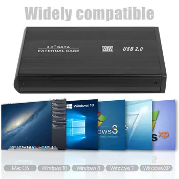 3,5-calowy HDD Case stacja dokująca SATA to USB3.0 USB2.0 480 Mb / s zewnętrzny SSD dysk twardy HDD Case zewnętrzny dysk twardy ssd Box